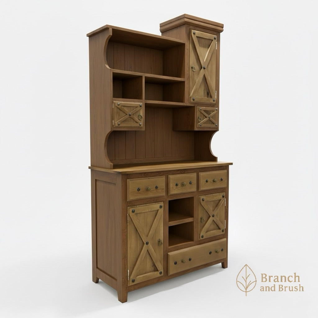 The Homestead Barn-Door Coffee Station - Made to Order ( 5-7 Weeks Lead Time)