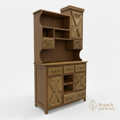 The Homestead Barn-Door Coffee Station - Made to Order ( 5-7 Weeks Lead Time)