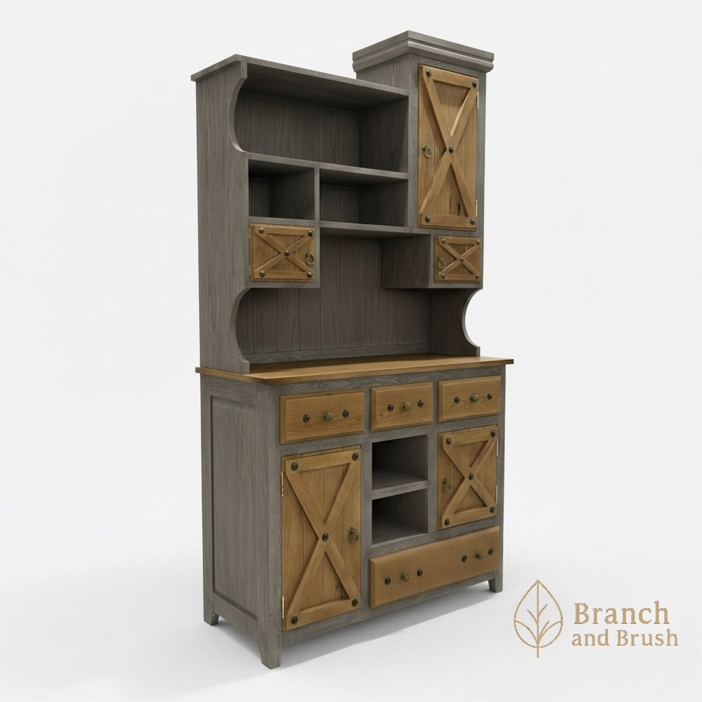 The Homestead Barn-Door Coffee Station - Made to Order ( 5-7 Weeks Lead Time)