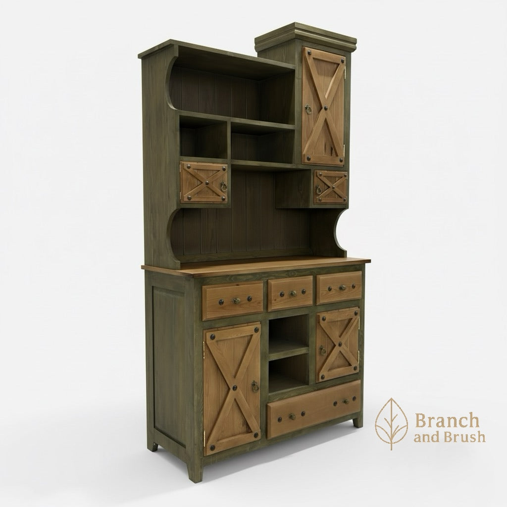 The Homestead Barn-Door Coffee Station - Made to Order ( 5-7 Weeks Lead Time)