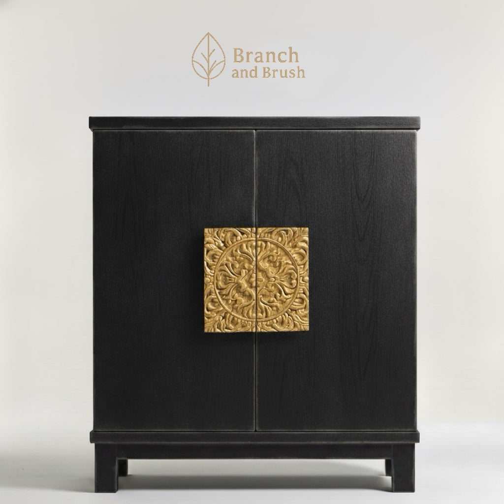 The Mika Carved Storage Cabinet