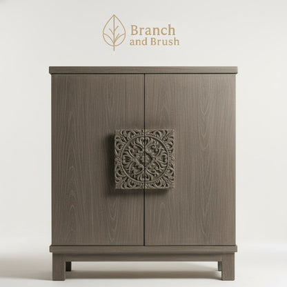 The Mika Carved Storage Cabinet