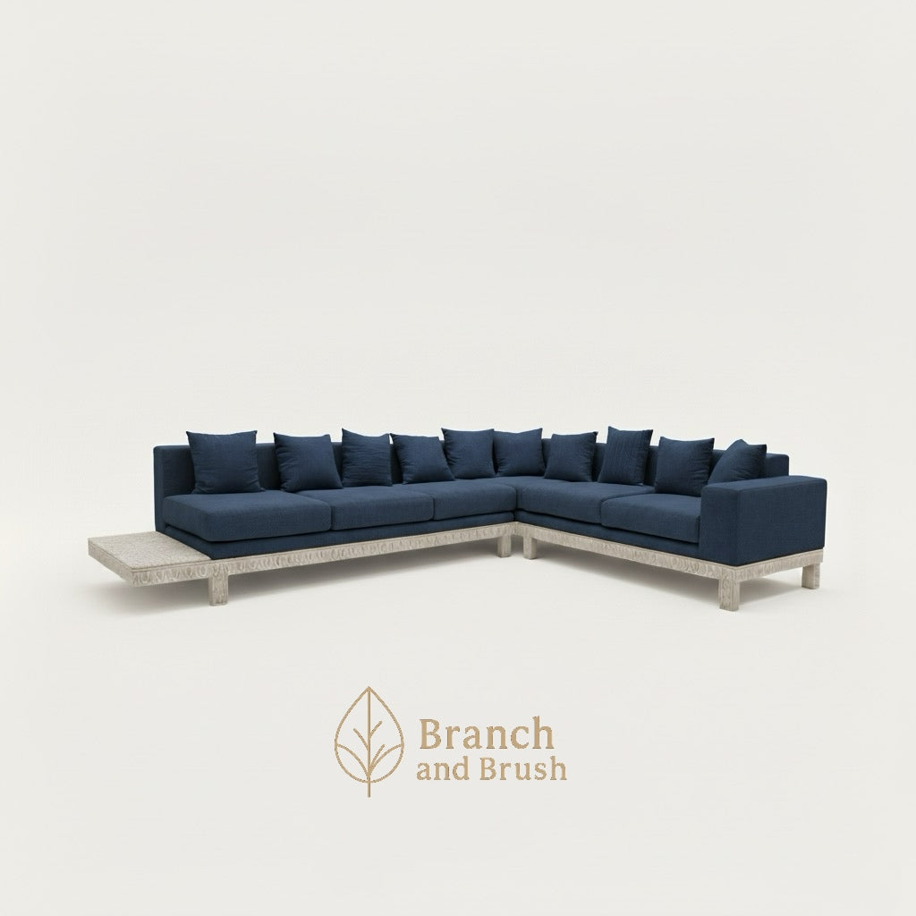 Harborline Carved Base Sectional Sofa - Made to Order (4-6 weeks Lead time)