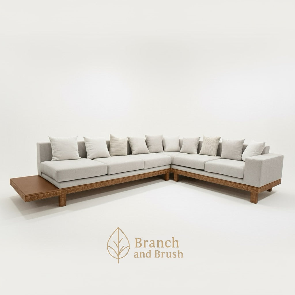 Harborline Carved Base Sectional Sofa - Made to Order (4-6 weeks Lead time)