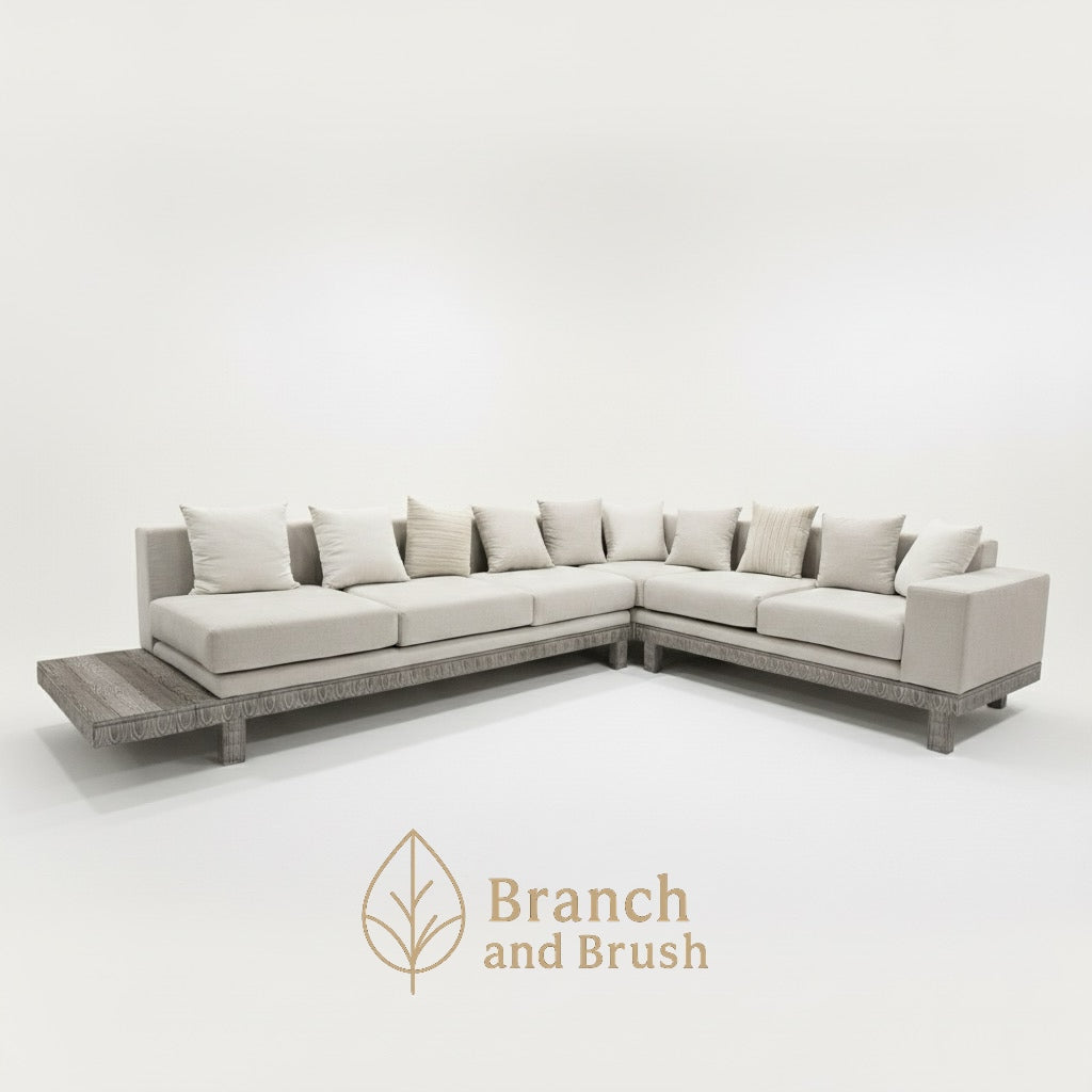 Harborline Carved Base Sectional Sofa - Made to Order (4-6 weeks Lead time)