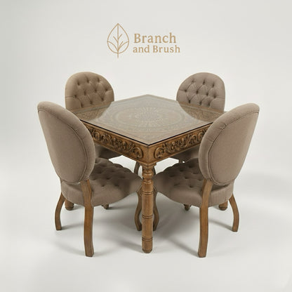 Heritage Carved Dining Set - Made to Order (5-8 weeks Lead time)