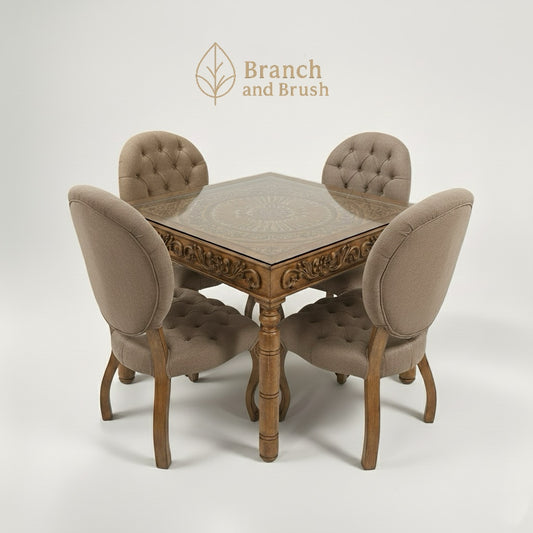 Heritage Carved Dining Set - Made to Order (5-8 weeks Lead time)