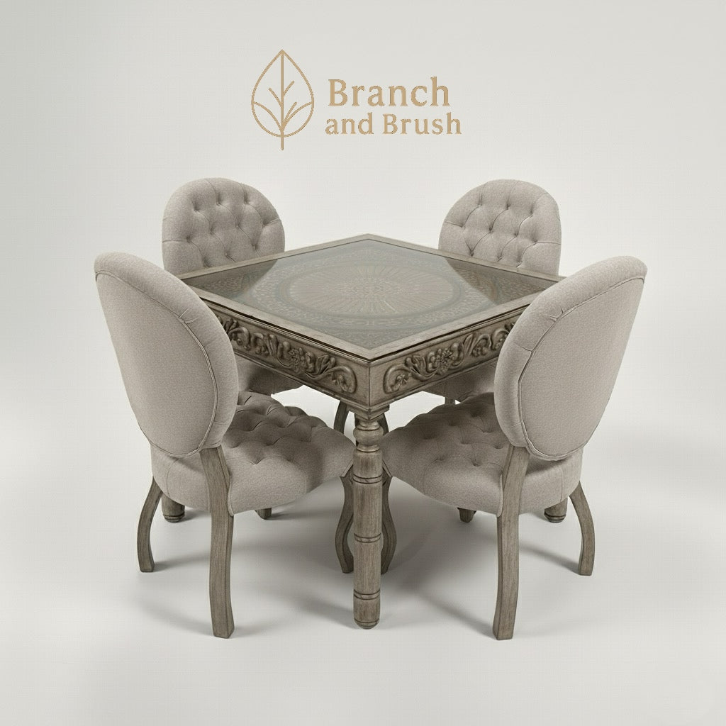 Heritage Carved Dining Set - Made to Order (5-8 weeks Lead time)