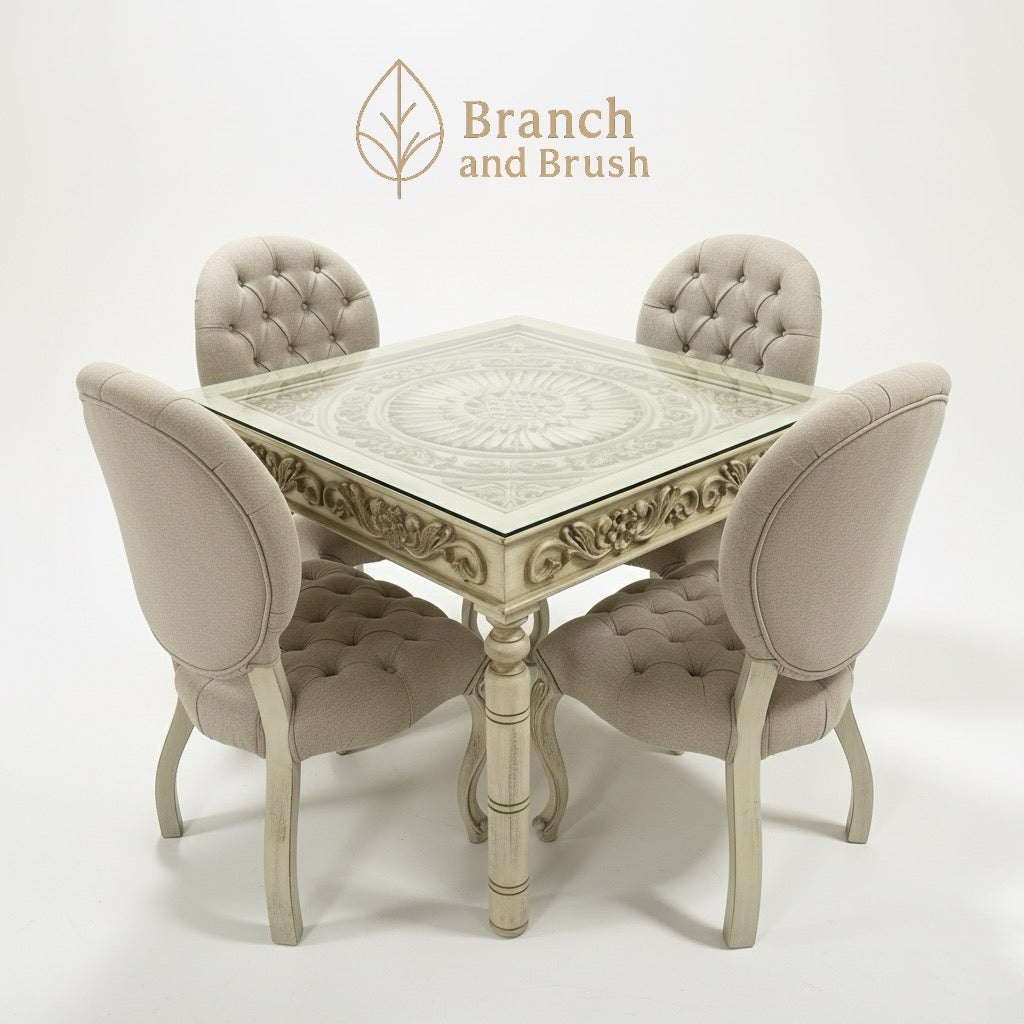 Heritage Carved Dining Set - Made to Order (5-8 weeks Lead time)