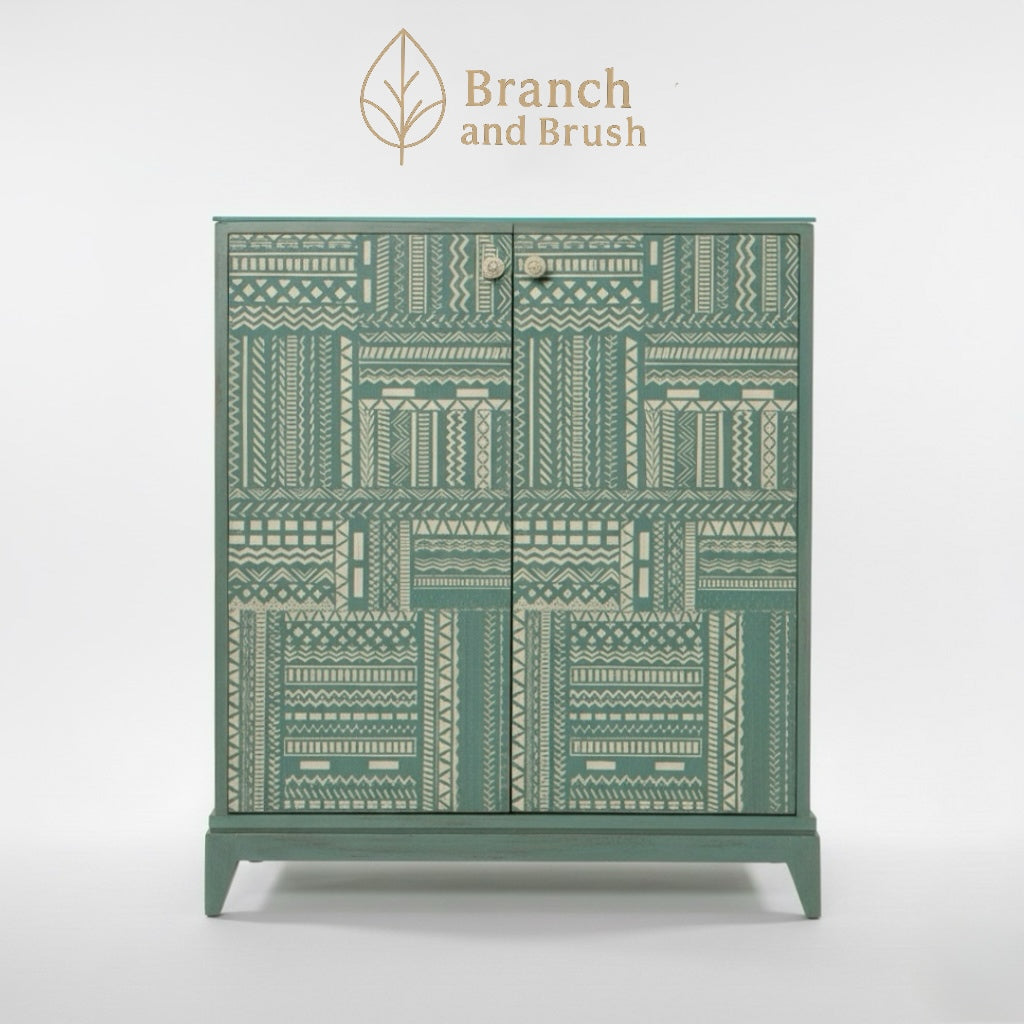 Mosaic Carved Cabinet - Made to Order (4-6 weeks Lead time)