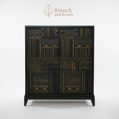 Mosaic Carved Cabinet - Made to Order (4-6 weeks Lead time)