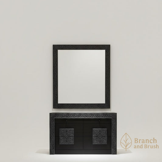 The Aria Crest Dresser & Mirror Set- Made to Order (4-6 weeks Lead time)