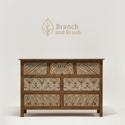 The Bohemia Carved 7-Drawer Dresser - Made to Order (4-6 Weeks Lead Time)