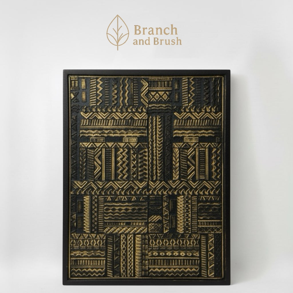 Tribal Carved Wall Panel - Made to Order (4-6 weeks Lead time)