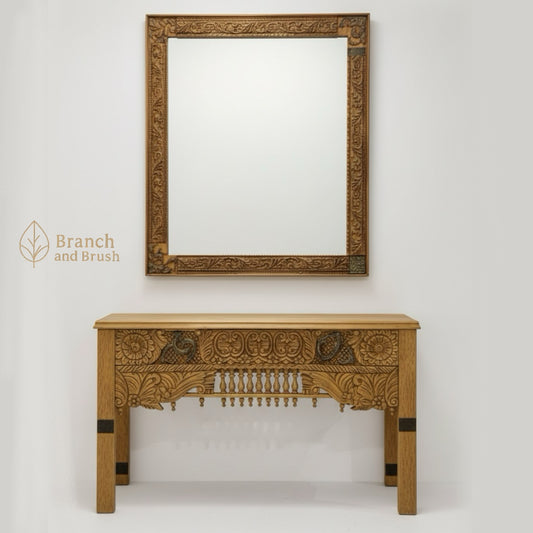 The Versailles Carved Console & Mirror Set- Made to Order (5-8 weeks Lead time)