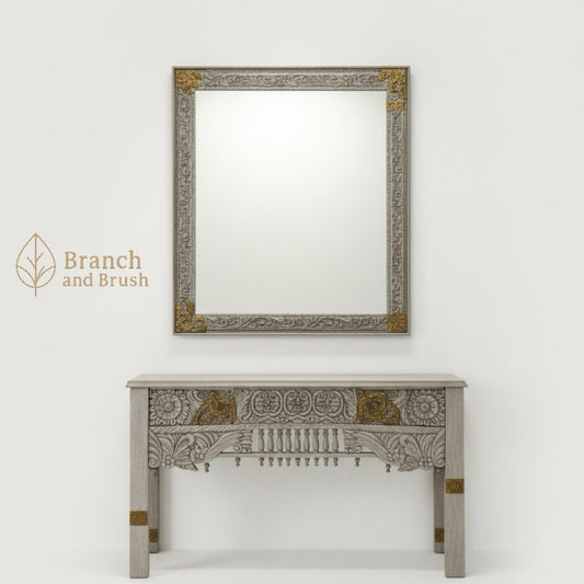 The Versailles Carved Console & Mirror Set- Made to Order (5-8 weeks Lead time)