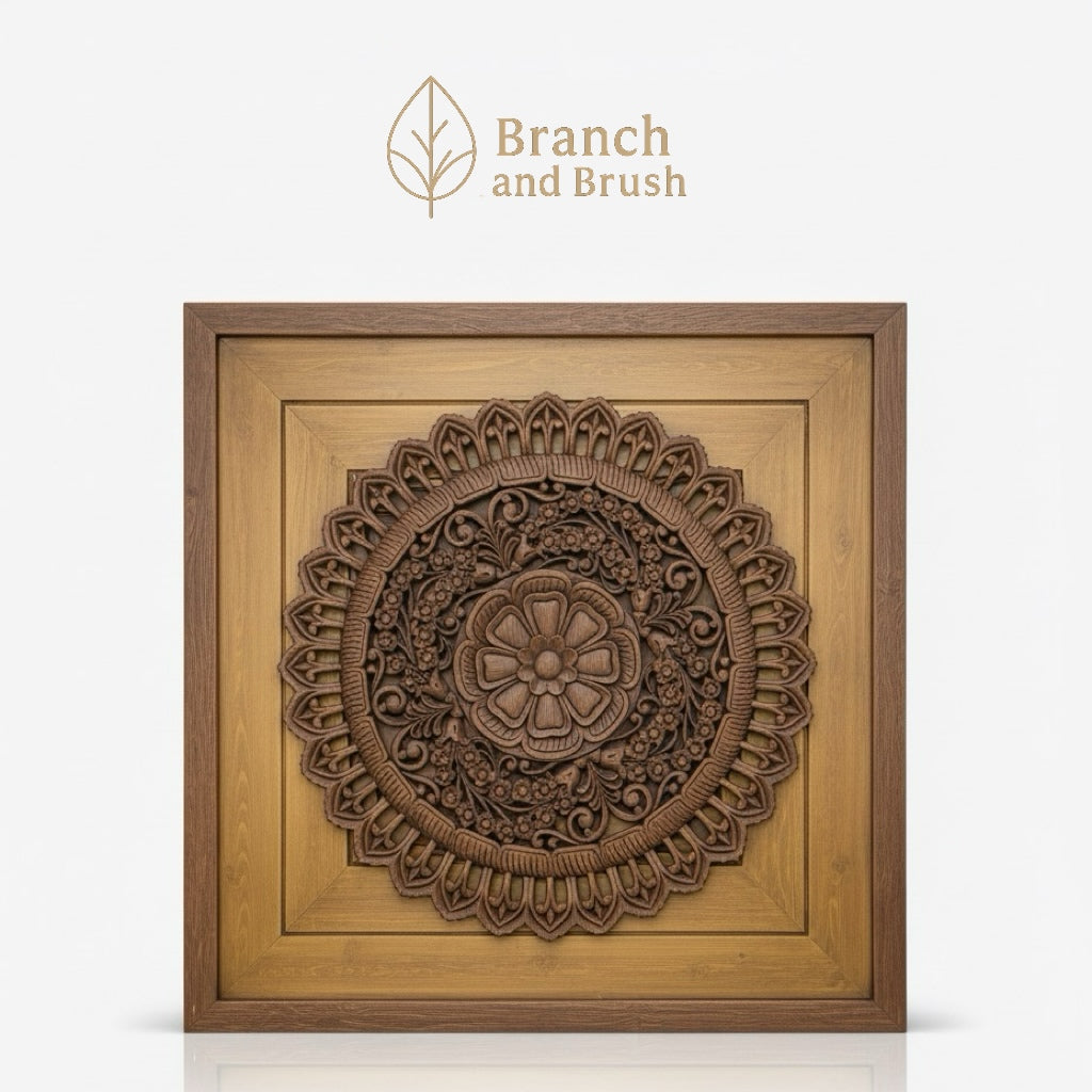 The Solstice Carved Mandala Wall Art - Made to Order ( 3 - 4 Weeks Lead Time)