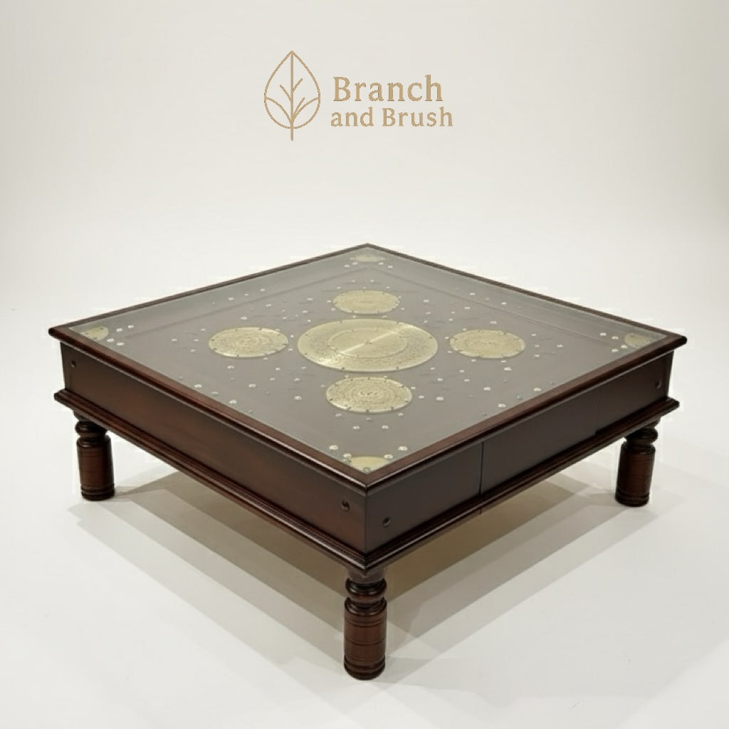 The Alhambra Brass Inlay Coffee Table - Made to Order (4-6 Weeks Lead Time)