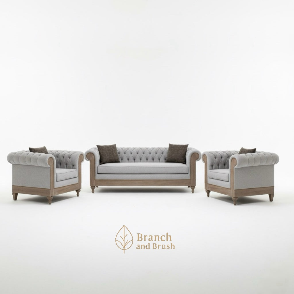The Willowcrest Chesterfield Living Room Set- Made to Order (6-8 weeks Lead time)