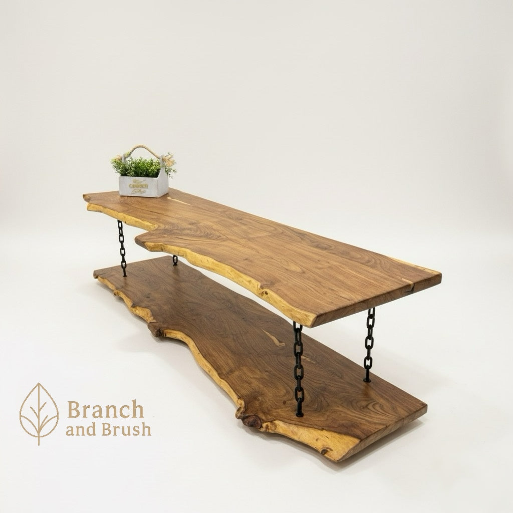 The Sequoia Acacia Live Edge Chain TV Console