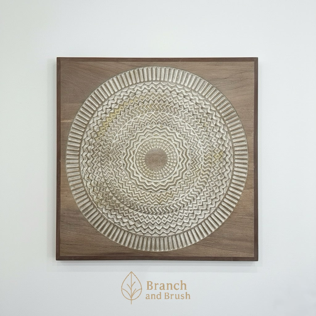 The Equinox Geometric Mandala Wall Panel - Made to Order ( 3-4 Weeks Lead Time)