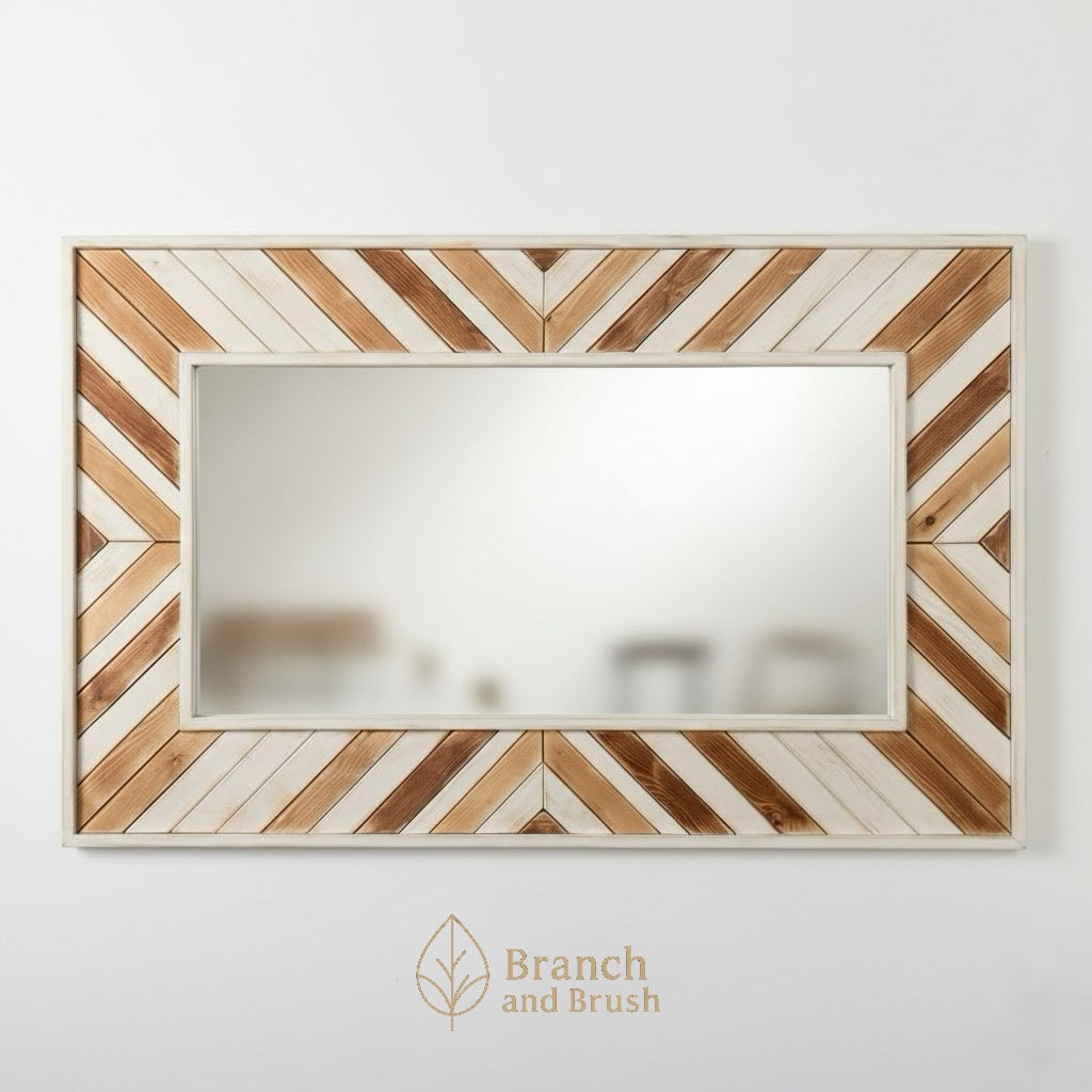 The Haven Chevron Wall Mirror - Made to Order ( 3-4 Weeks Lead Time )