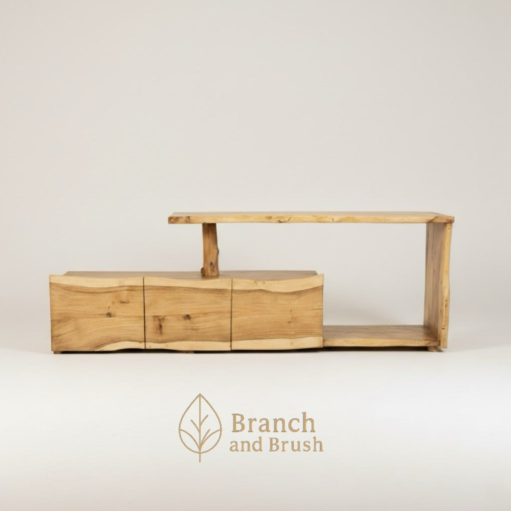 Live-Edge Acacia TV Unit - Made to Order (4-6 weeks Lead time)