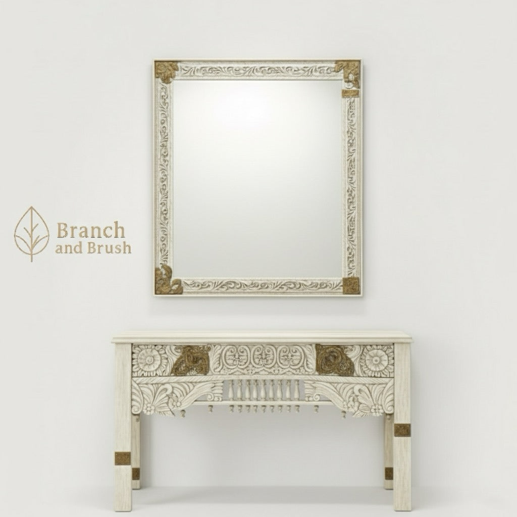 The Versailles Carved Console & Mirror Set- Made to Order (5-8 weeks Lead time)