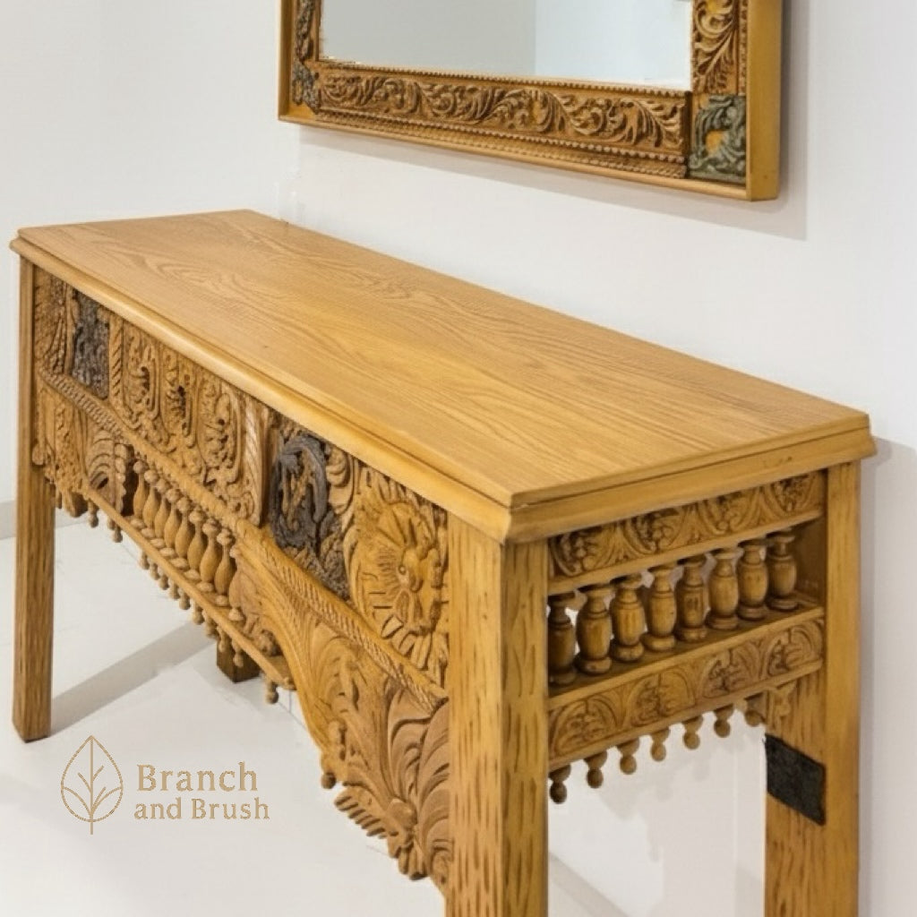 The Versailles Carved Console & Mirror Set- Made to Order (5-8 weeks Lead time)
